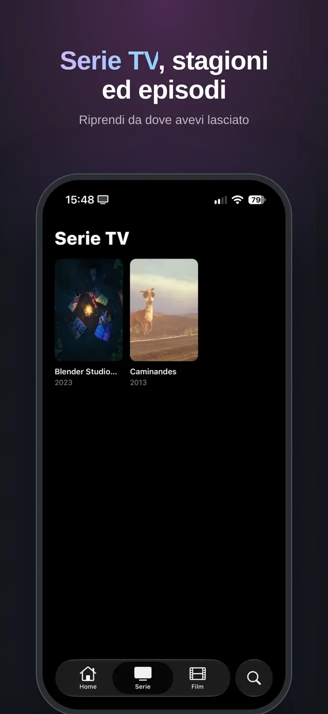 Griglia delle serie TV con locandine
